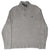 Full front view of grey Polo Ralph Lauren quarter-zip sweater with green pony logo