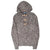 Full front view of Polo Ralph Lauren brown and beige marled knit toggle hoodie sweater
