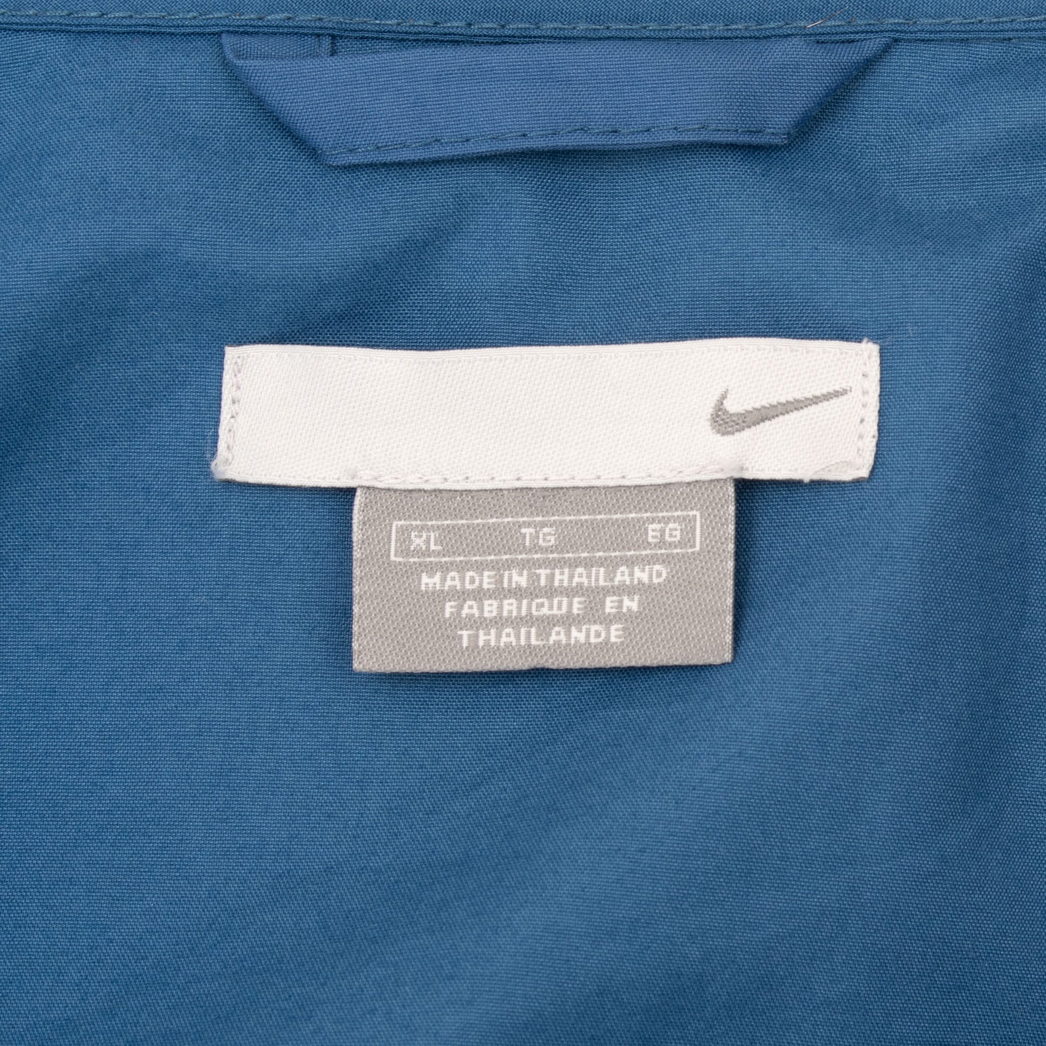 Vintage Nike Classic Swoosh Blue Windbreaker Jacket 2000S Size XL