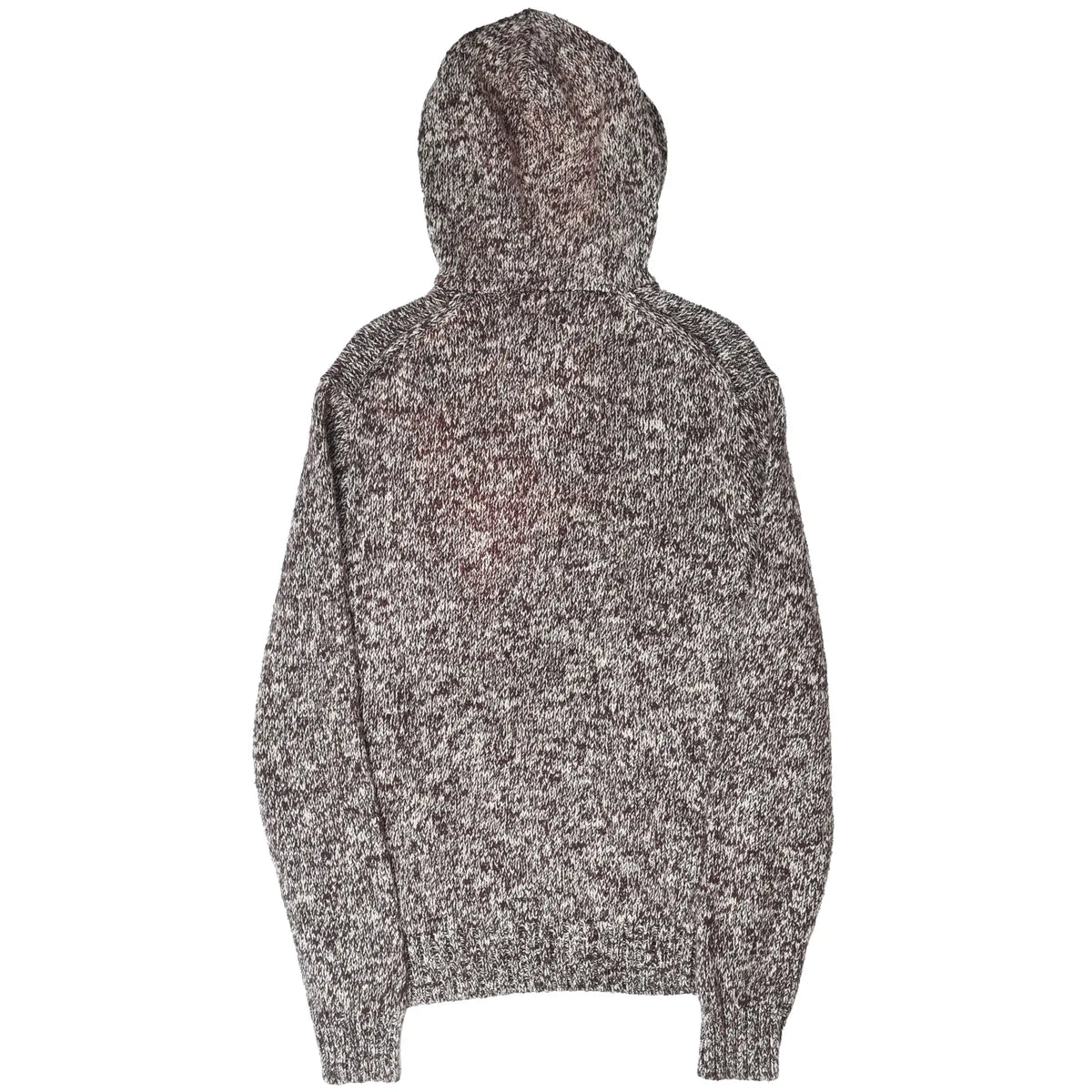Back view of Polo Ralph Lauren brown and beige marled knit hoodie sweater