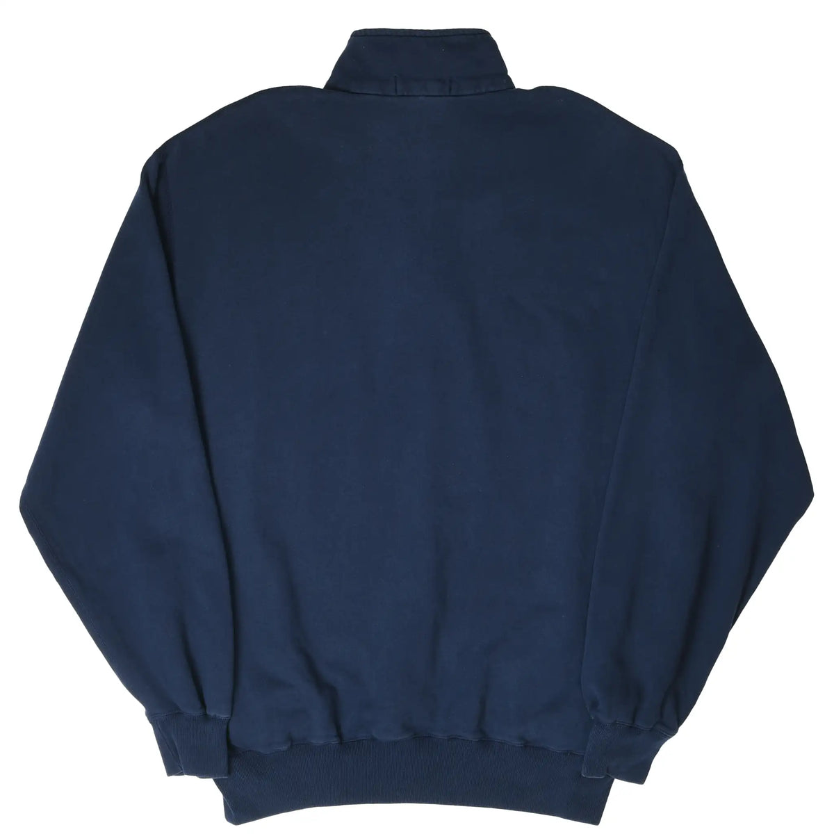 Back of navy Polo Ralph Lauren quarter-zip sweatshirt with a plain design