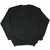 Plain back of black crewneck sweatshirt with ribbed cuffs and hem