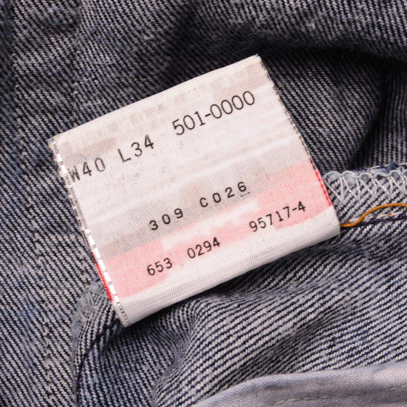 VINTAGE LEVIS 501 JEANS INDIGO 1990s SIZE W38 L31 MADE IN USA