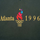 Vintage Atlanta Olympic Games 1996 Green Champion Sweatshirt Size Large Made In Usa