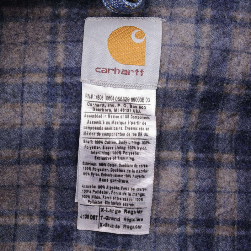 Vintage Carhartt Denim Hooded Jacket J139DST Size XL