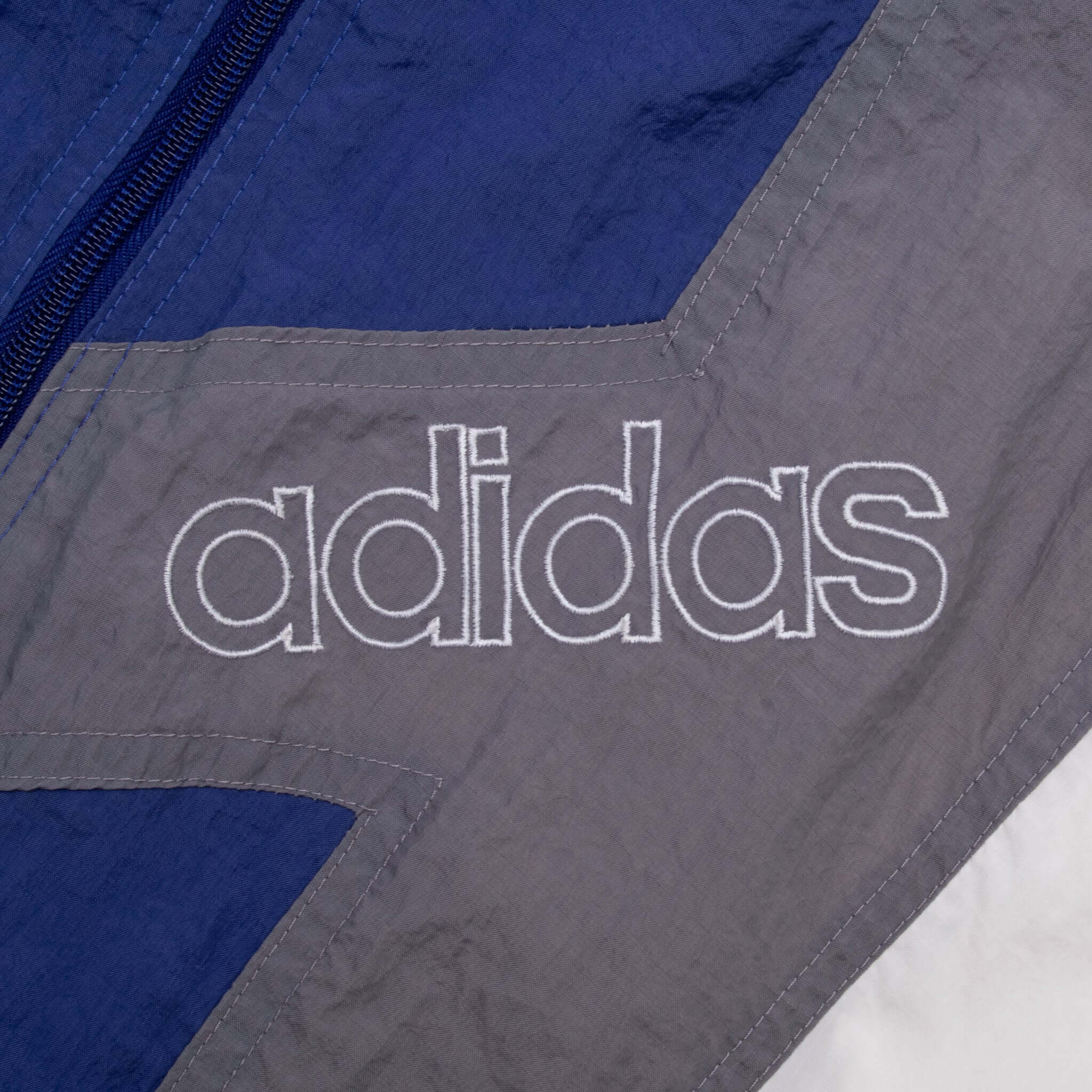 Vintage Adidas Grey Windbreaker Jacket 1990S Size Large