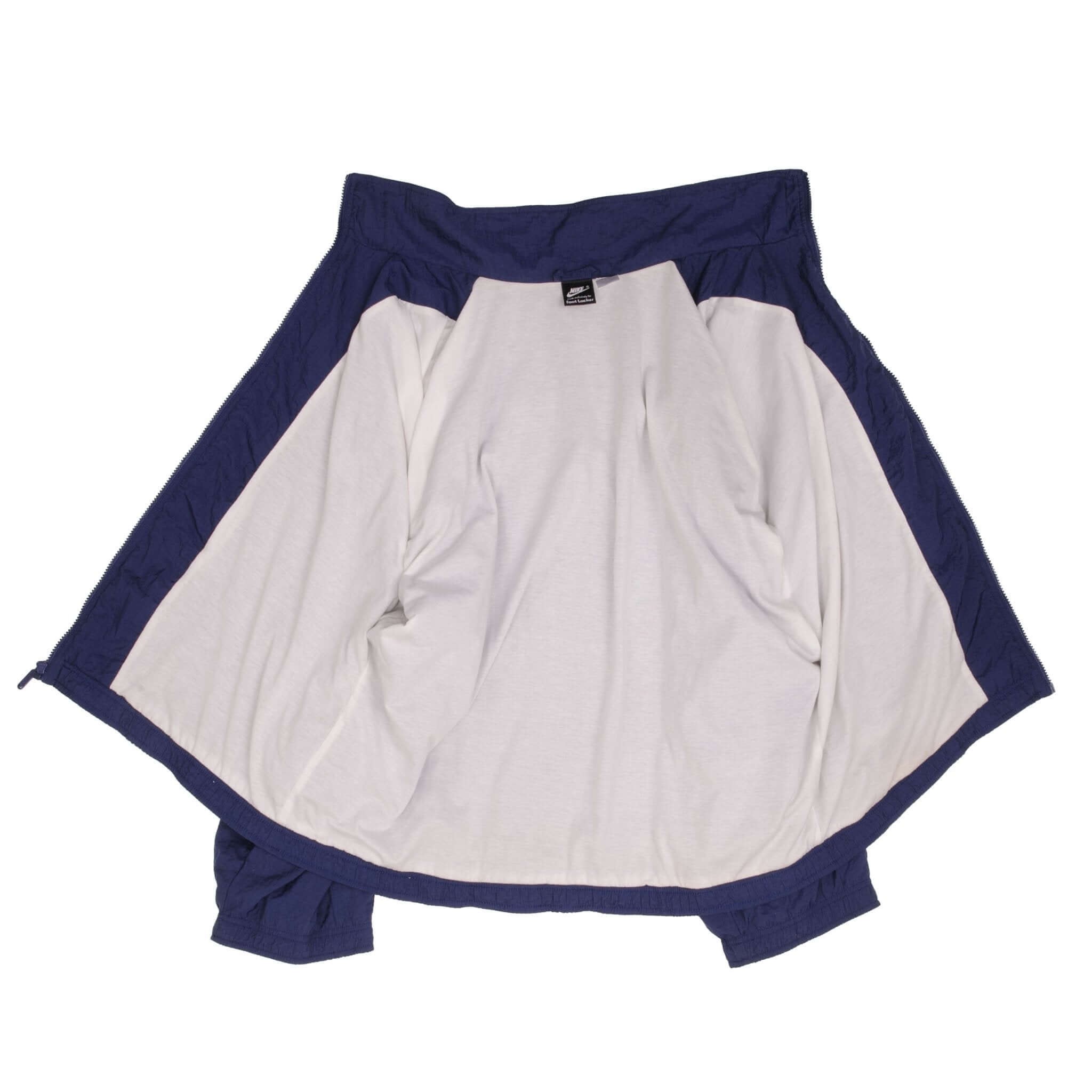 Vintage Nike Air For Foot Locker Windbreaker Nylon Navy Blue Jacket 1990S Size Large