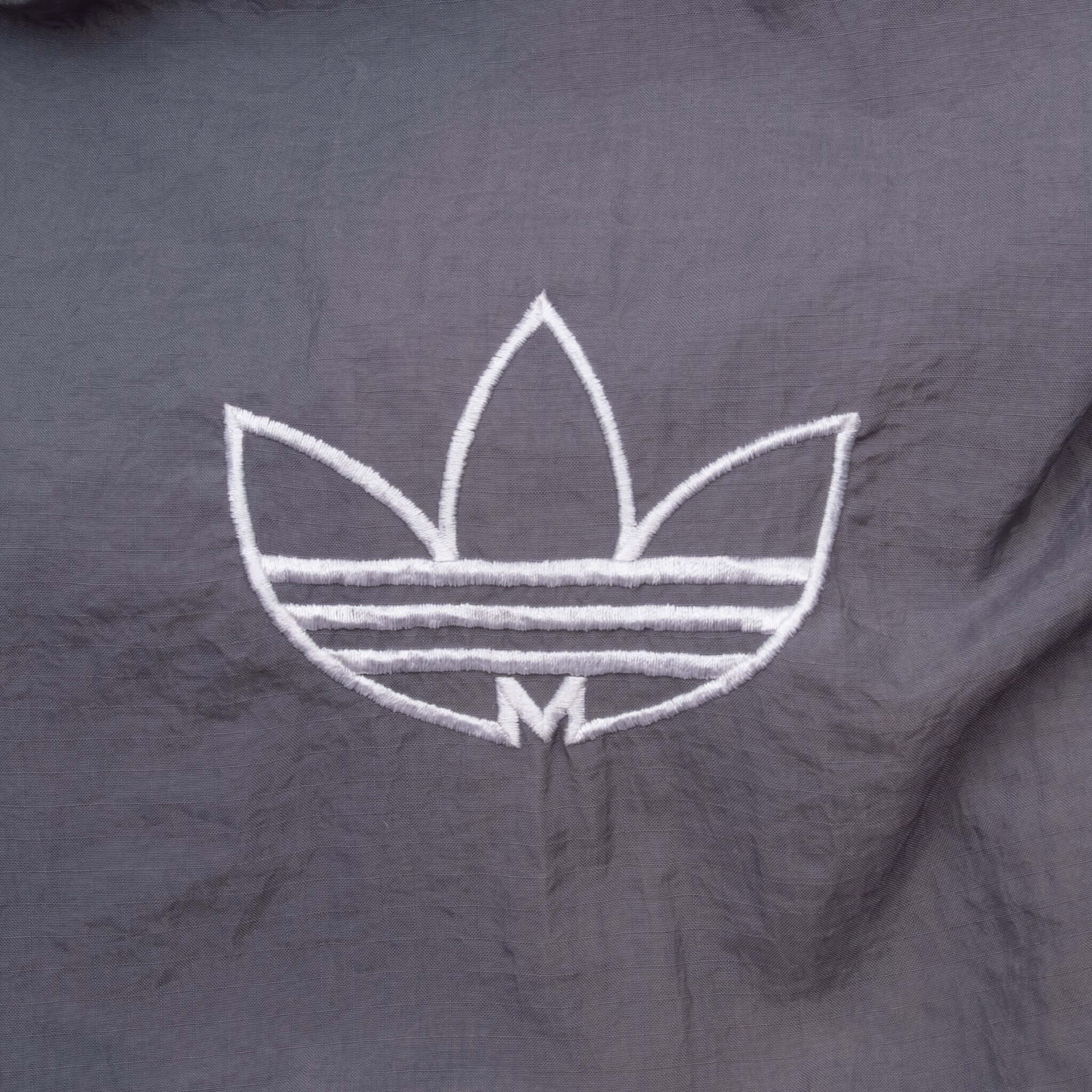 Vintage Adidas Grey Windbreaker Jacket 1990S Size Large