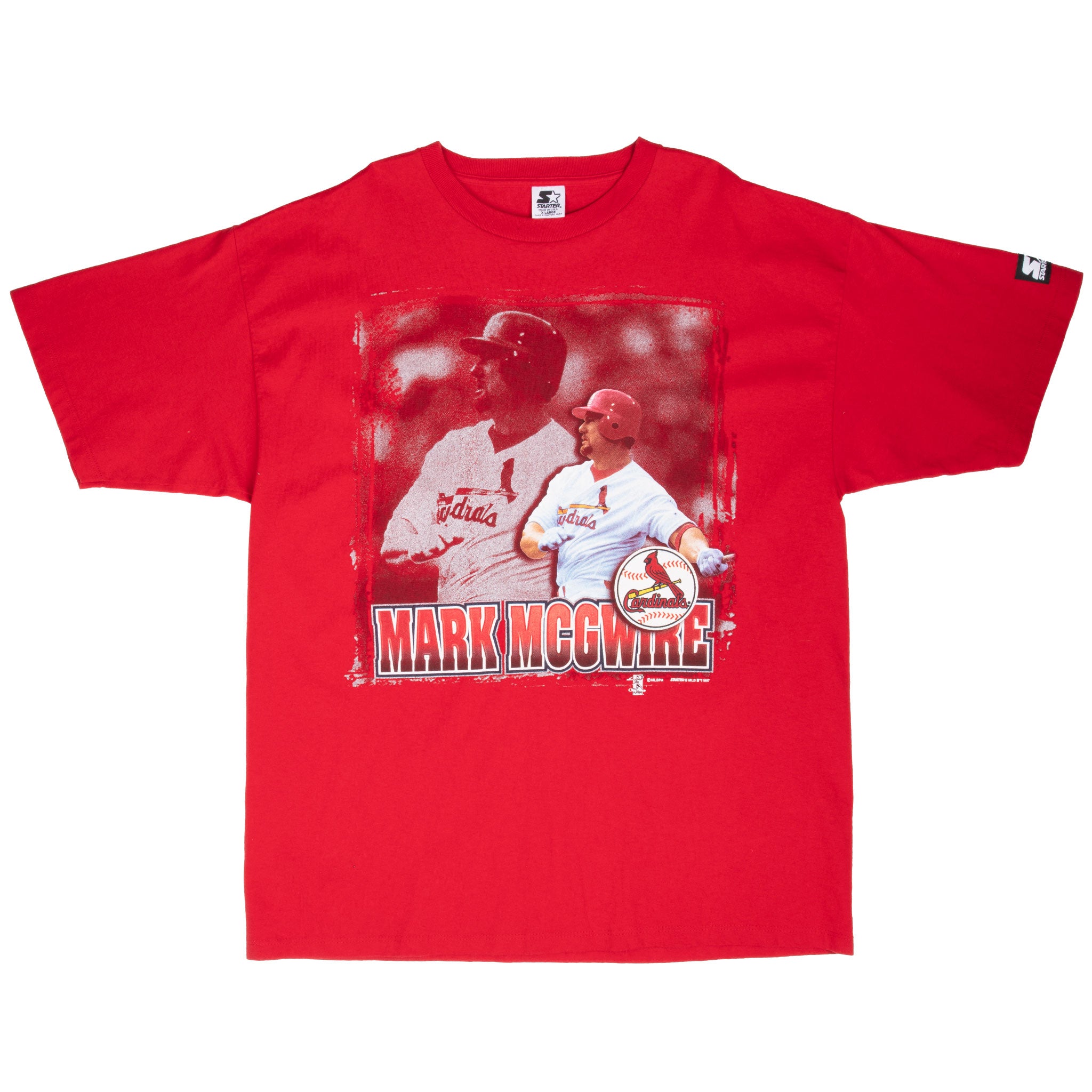 Vintage Mlb St Louis Cardinals Mark Mcgwire 1997 Starter Tee Shirt Size Large Made In Usa
