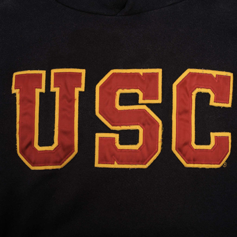 Vintage Usc University Of Southern California Russell Black Hoodie Sweatshirt 2000S Size Large