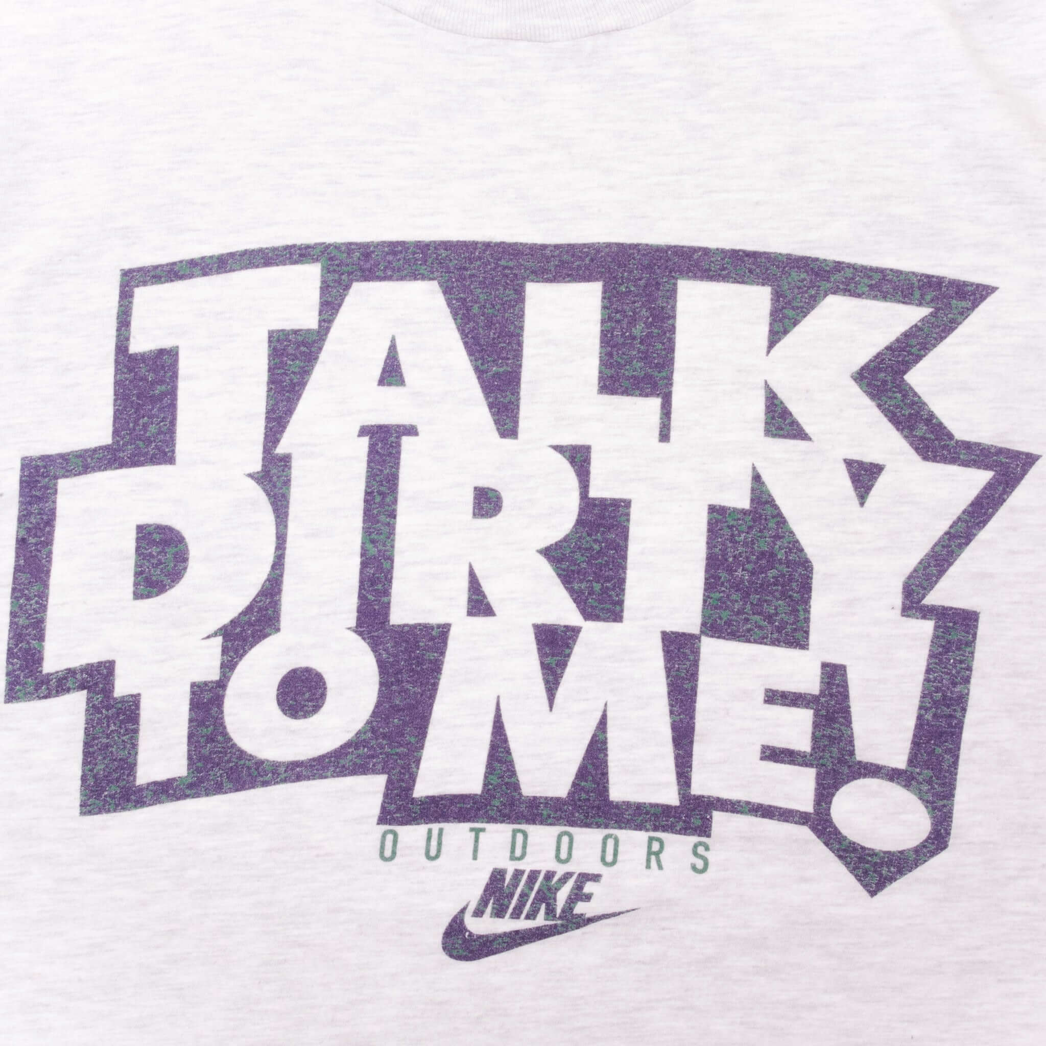 Vintage Nike Talk Dirty To Me Tee Shirt Size Medium Made In USA With Single Stitch Sleeves