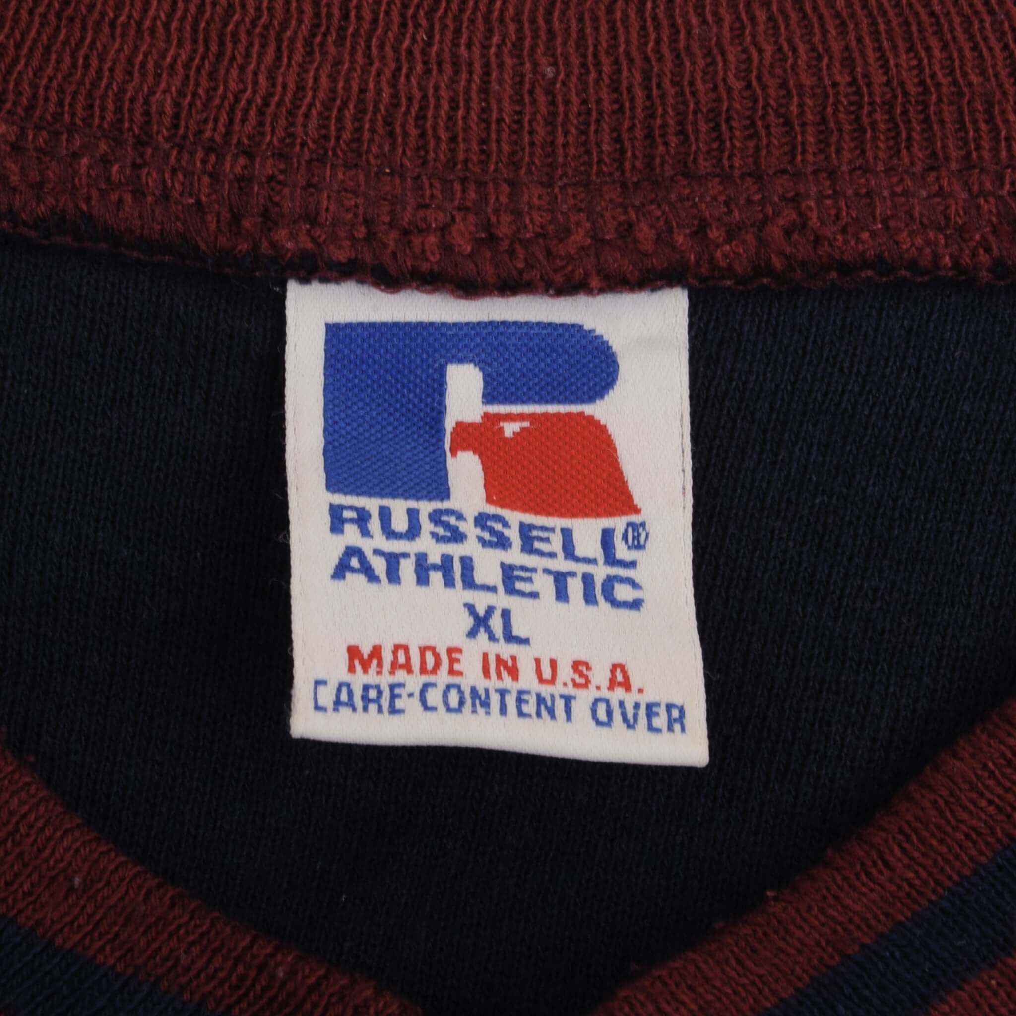 Vintage Russell Athletic Navy Blue Sweatshirt 1990S Size XL Made In Usa