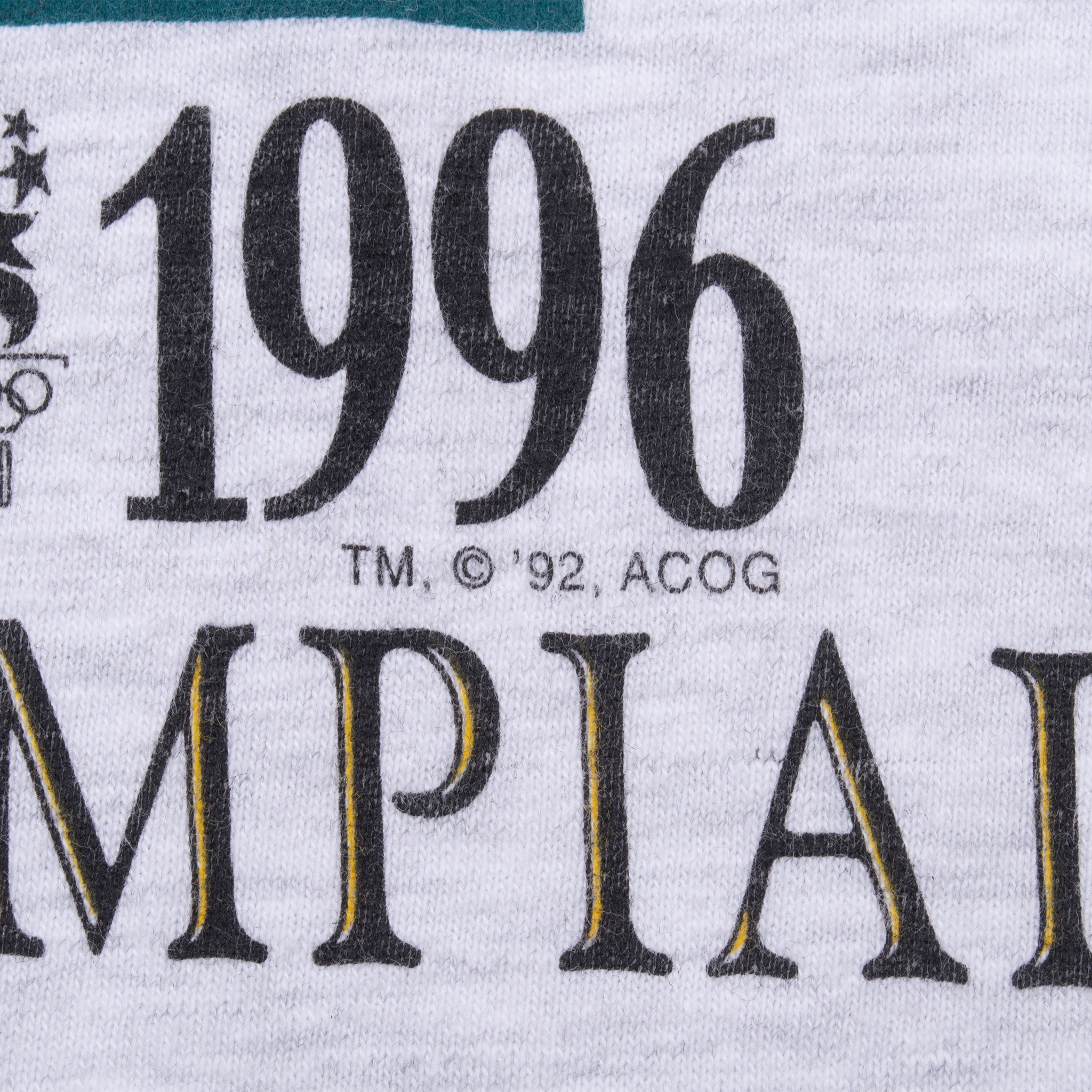 Vintage Atlanta Olympic Games Xxvi 1996 Tee Shirt Size Large Made In Usa With Single Stitch Sleeves