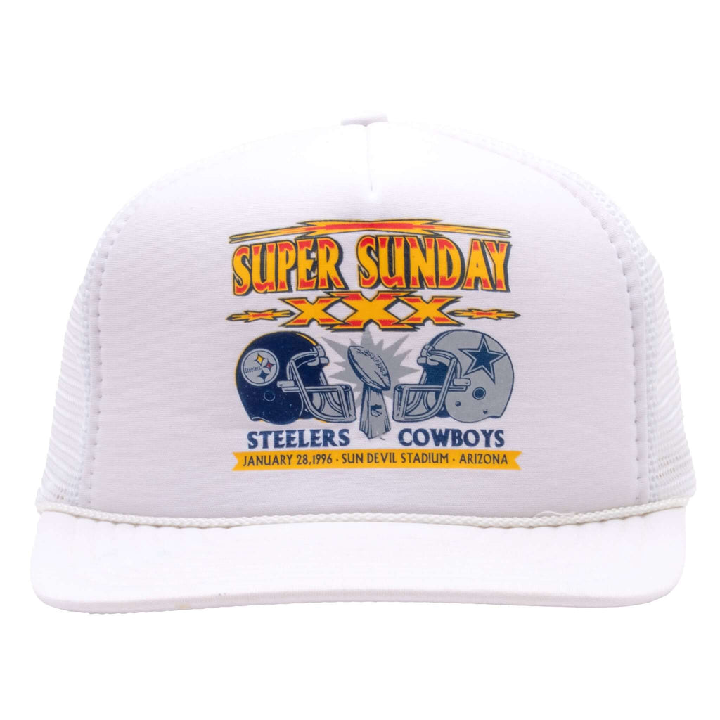 Vintage Nfl Super Bowl XXX Pittsburgh Steelers Vs Dallas Cowboys 1996 Snap Back Cap