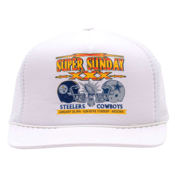 Vintage Nfl Super Bowl XXX Pittsburgh Steelers Vs Dallas Cowboys 1996 Snap Back Cap