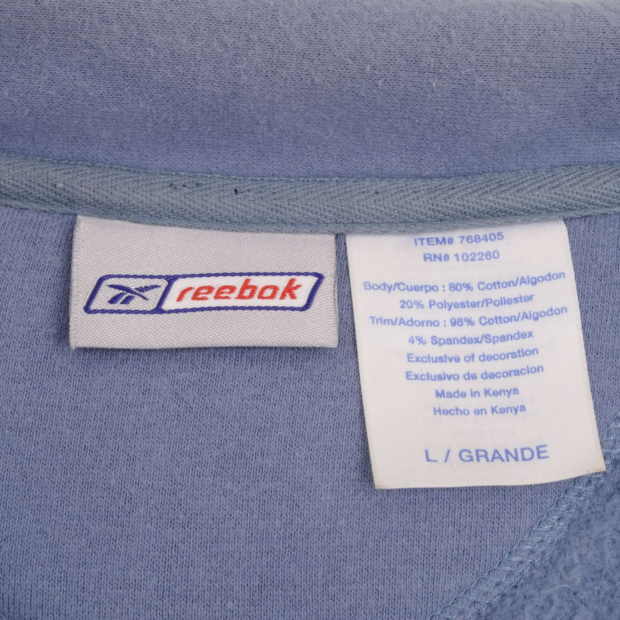 Vintage Quarter 1/4 Zip Reebok Sweatshirt 2000S Size Large