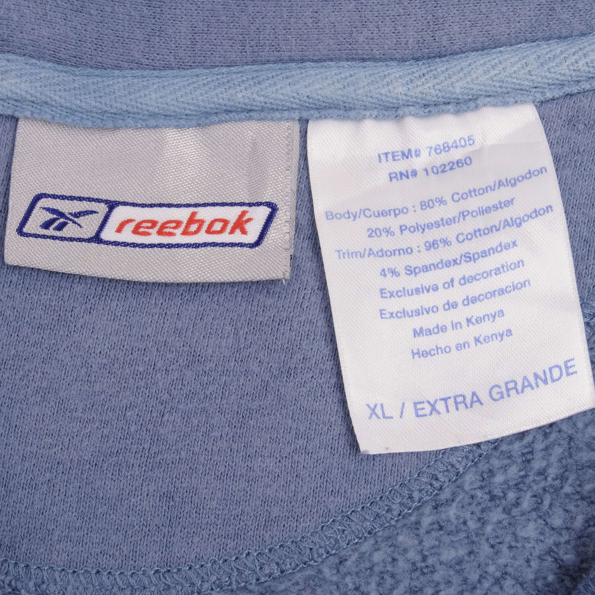 Vintage Quarter 1/4 Zip Reebok Sweatshirt 2000S Size XL
