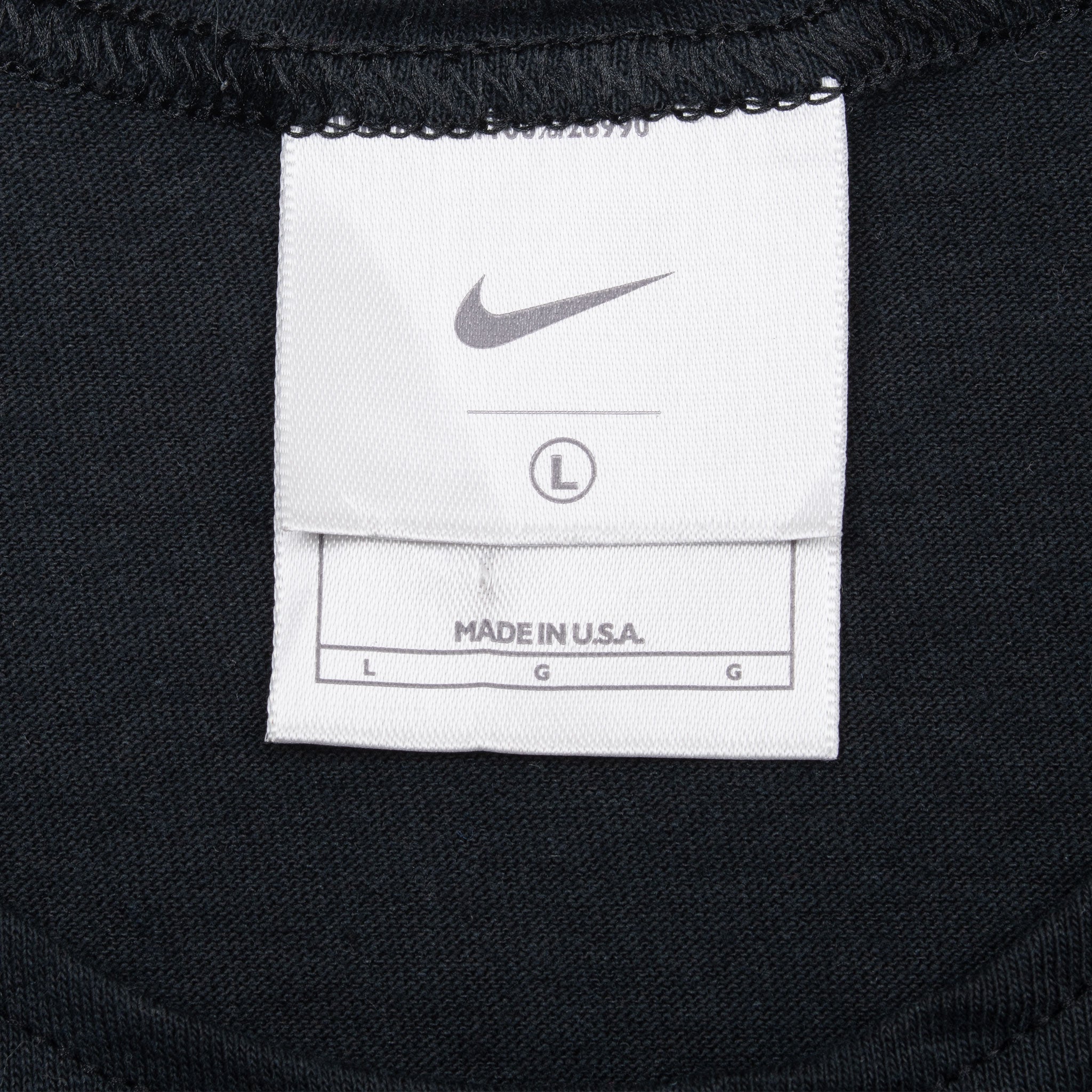 Vintage Nike Swoosh Black Tank Top Tee Shirt 2000S Size Large Made In Usa