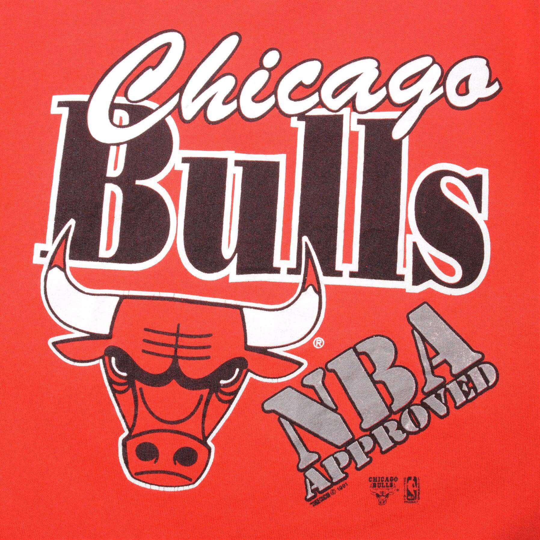 Vintage NBA Chicago Bulls 1991 Sweatshirt Trench Size Large