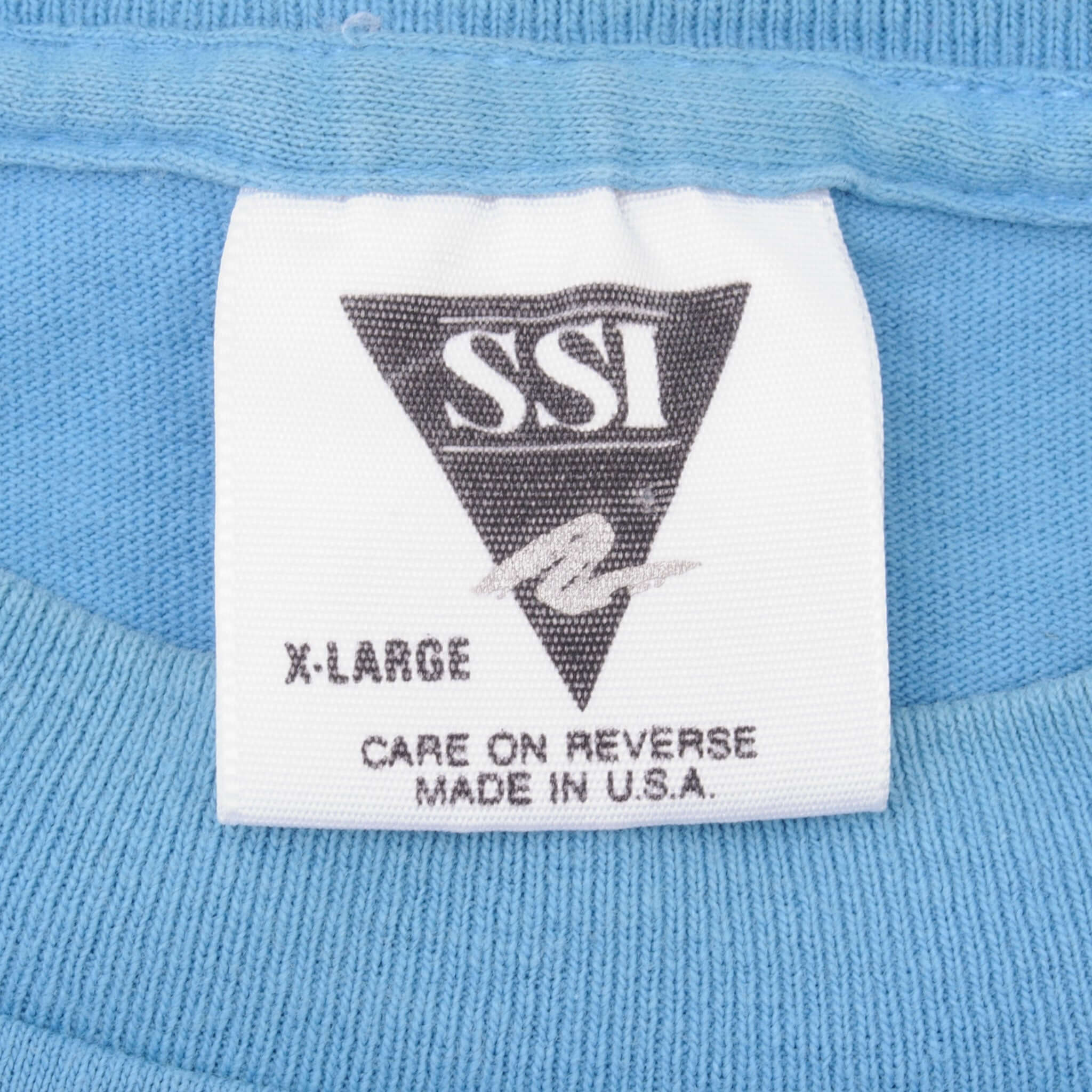 Vintage Bart Simpson Cool Blue Tee Shirt 1991 Size XL Made In USA With Single Stitch Sleeves