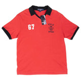 Vintage Ralph Lauren Polo Sport Red Polo Shirt 1990S Size Medium Deadstock