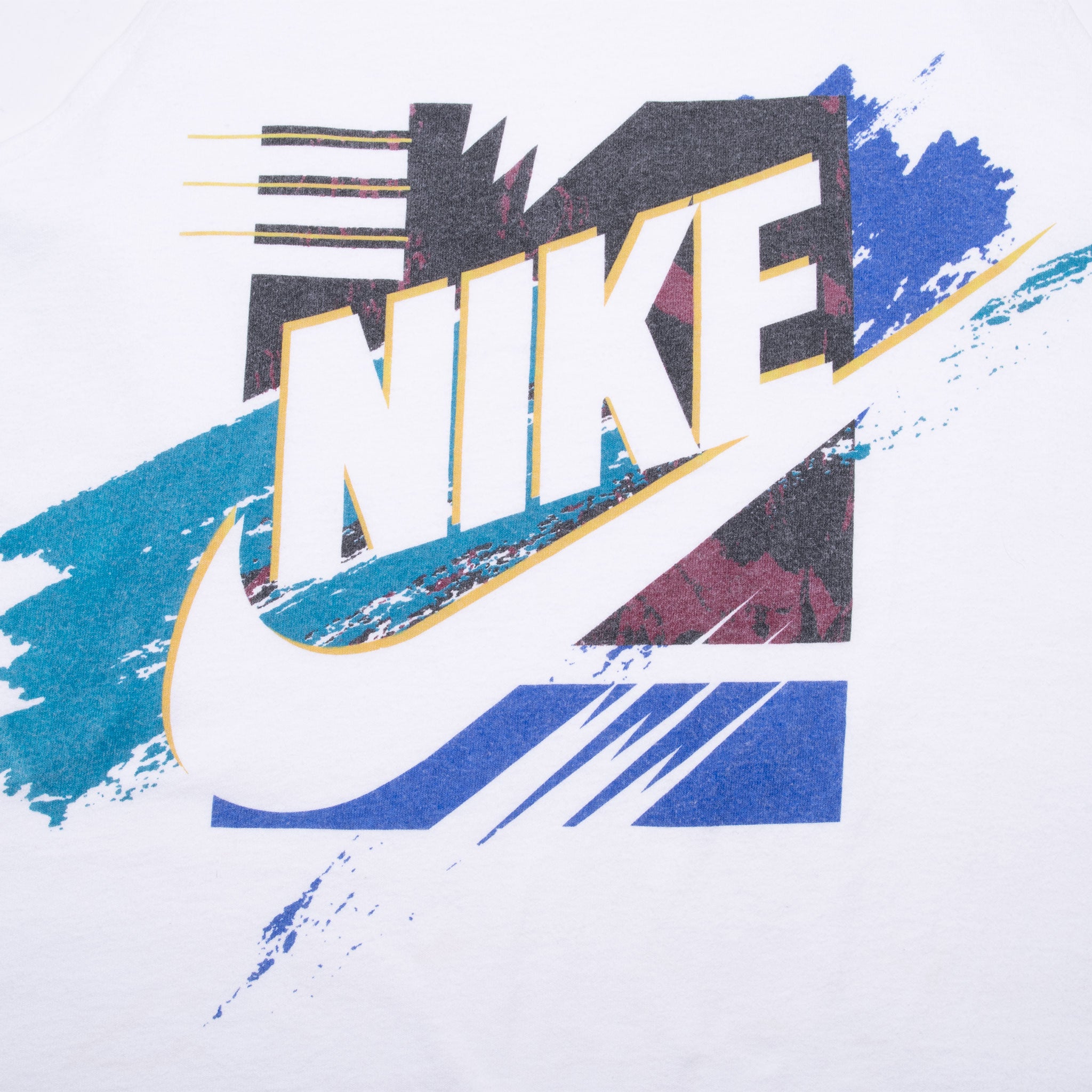 Vintage Nike Spellout White Tank Top Tee Shirt 1990S Size XL Made In Usa