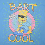 Vintage Bart Simpson Cool Blue Tee Shirt 1991 Size XL Made In USA With Single Stitch Sleeves