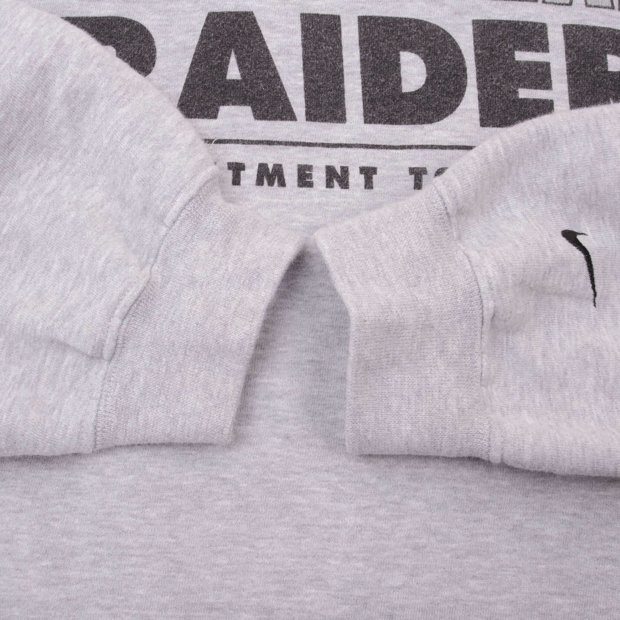 Vintage Nike NFL Oakland Raiders Heavyweight Sweatshirt 1990S Size XL 