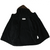 Open jacket showing black fleece interior, hood lining, and Country Woods label