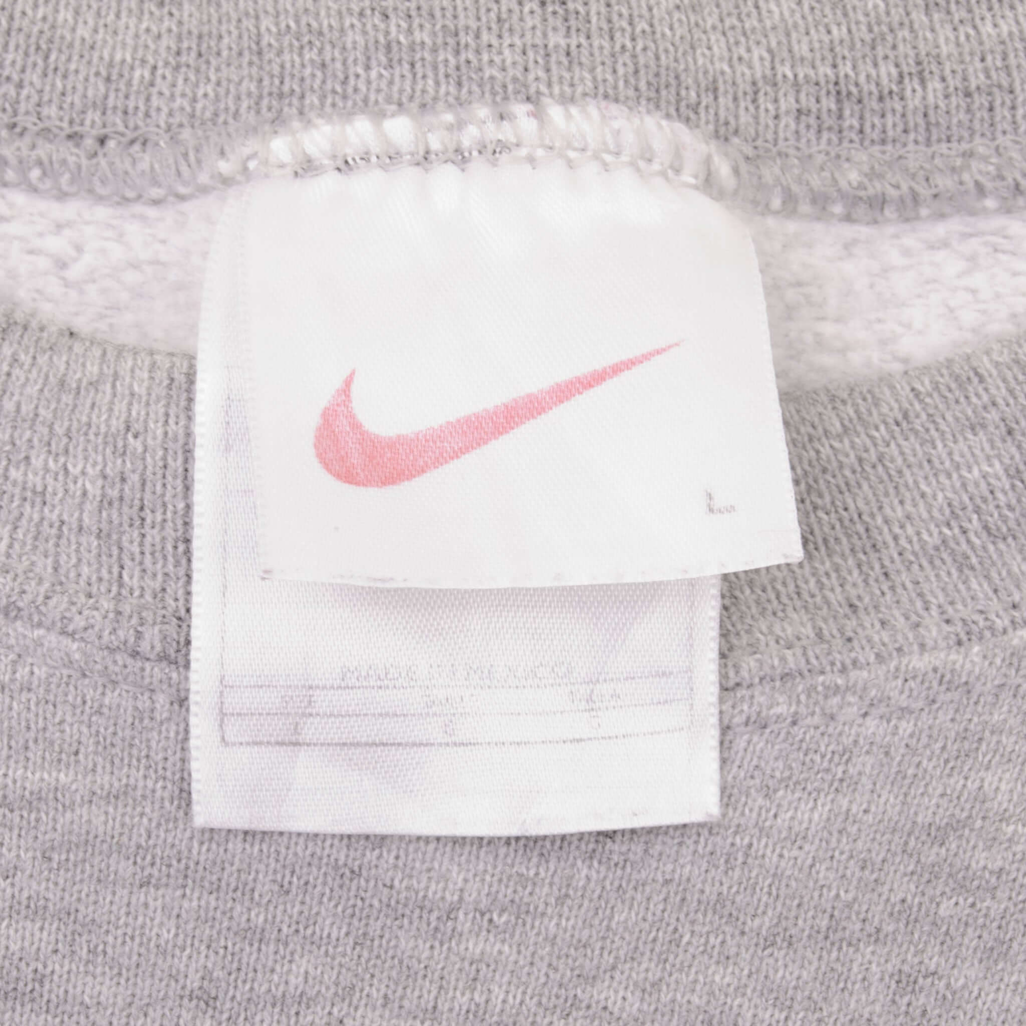 Vintage Nike Classic Swoosh Gray Sweatshirt 1990S Size Large