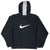 Vintage Nike Big Swoosh Black Hooded Windbreaker Jacket 1990S Size Large