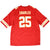 Back of red Nike Kansas City Chiefs jersey with Charles name and number 25