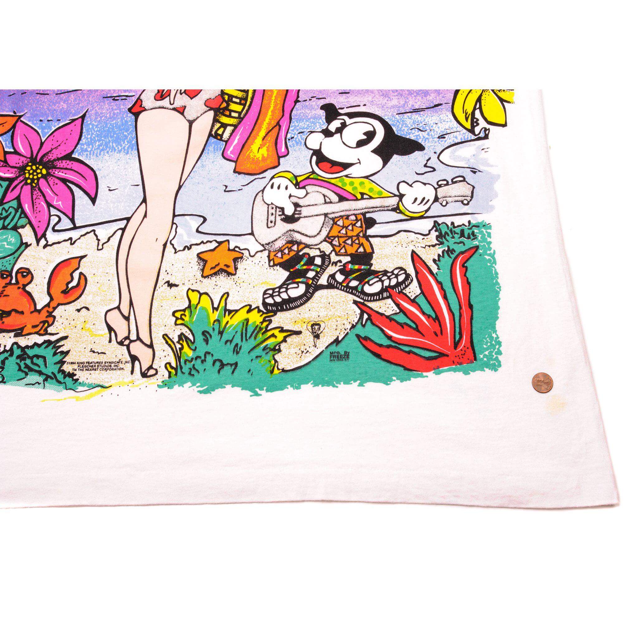 VINTAGE LOONEY TUNES BETTY BOOP ALL OVER PRINT TEE SHIRT 1994 SIZE XL MADE IN USA