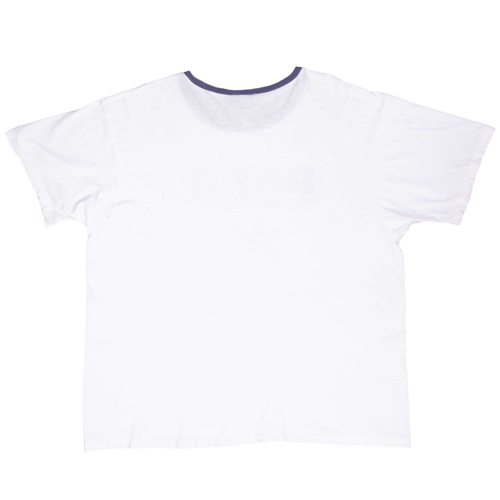 Vintage Ralph Lauren Polo Sport White Tee Shirt 1990S Size XL Made In Usa With Single Stitch Sleeves