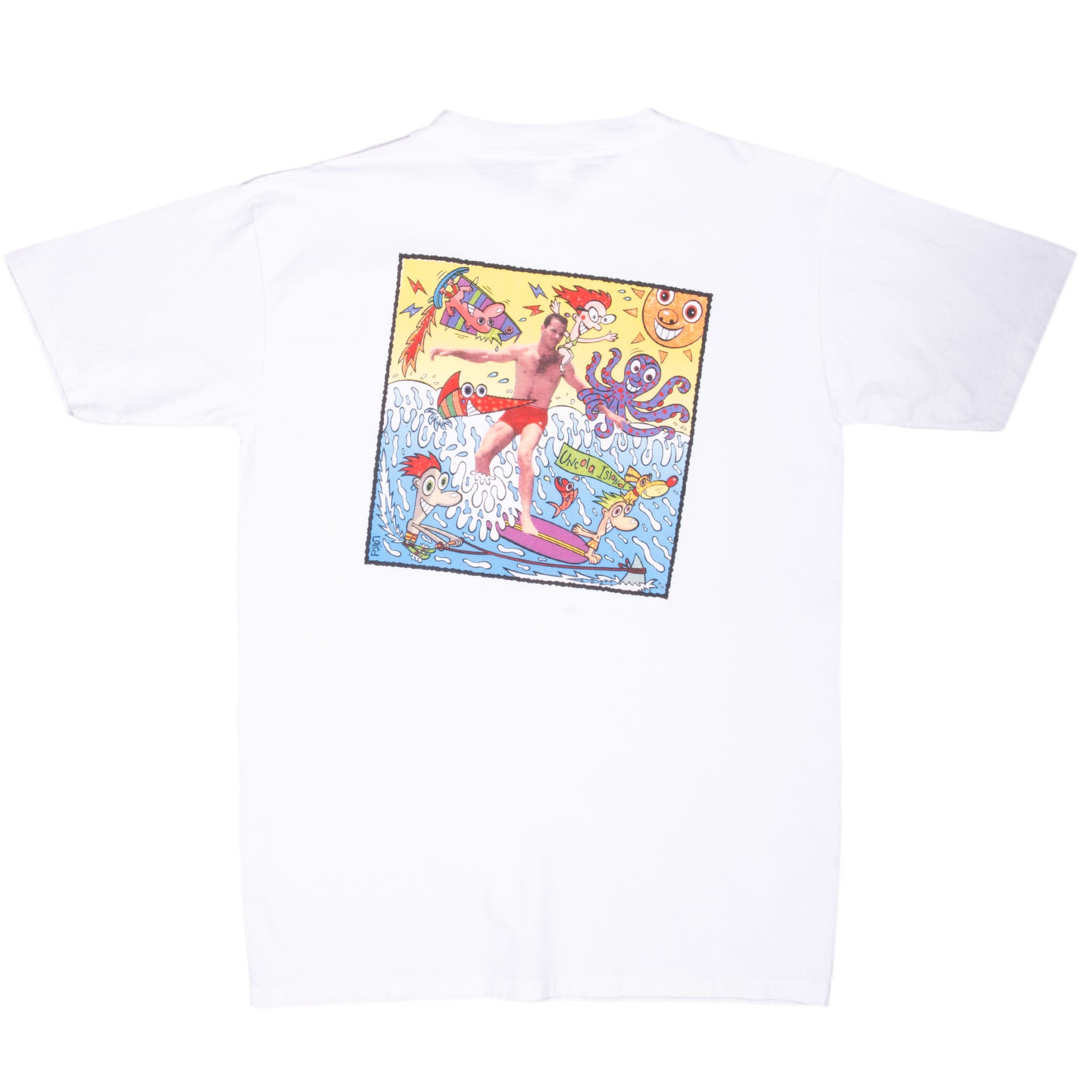 Vintage 7Up Soda Uncola Island Laird 1980S White Tee Shirt Size Large Made In Usa