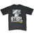 Full front of black Pittsburgh Steelers Men of Steel graphic T-shirt