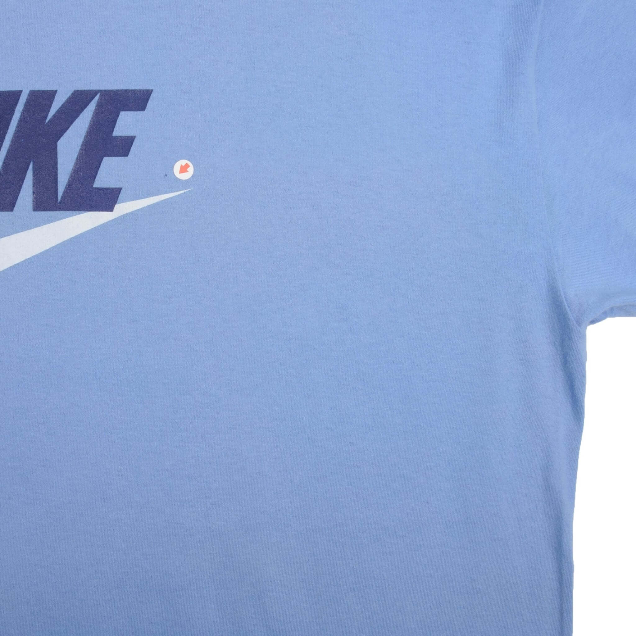 VINTAGE NIKE SWOOSH SPELLOUT LIGHT BLUE TEE SHIRT 1990S SIZE XL