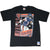 Full front view of black Chicago Bears T-shirt featuring Neal Anderson in navy and orange