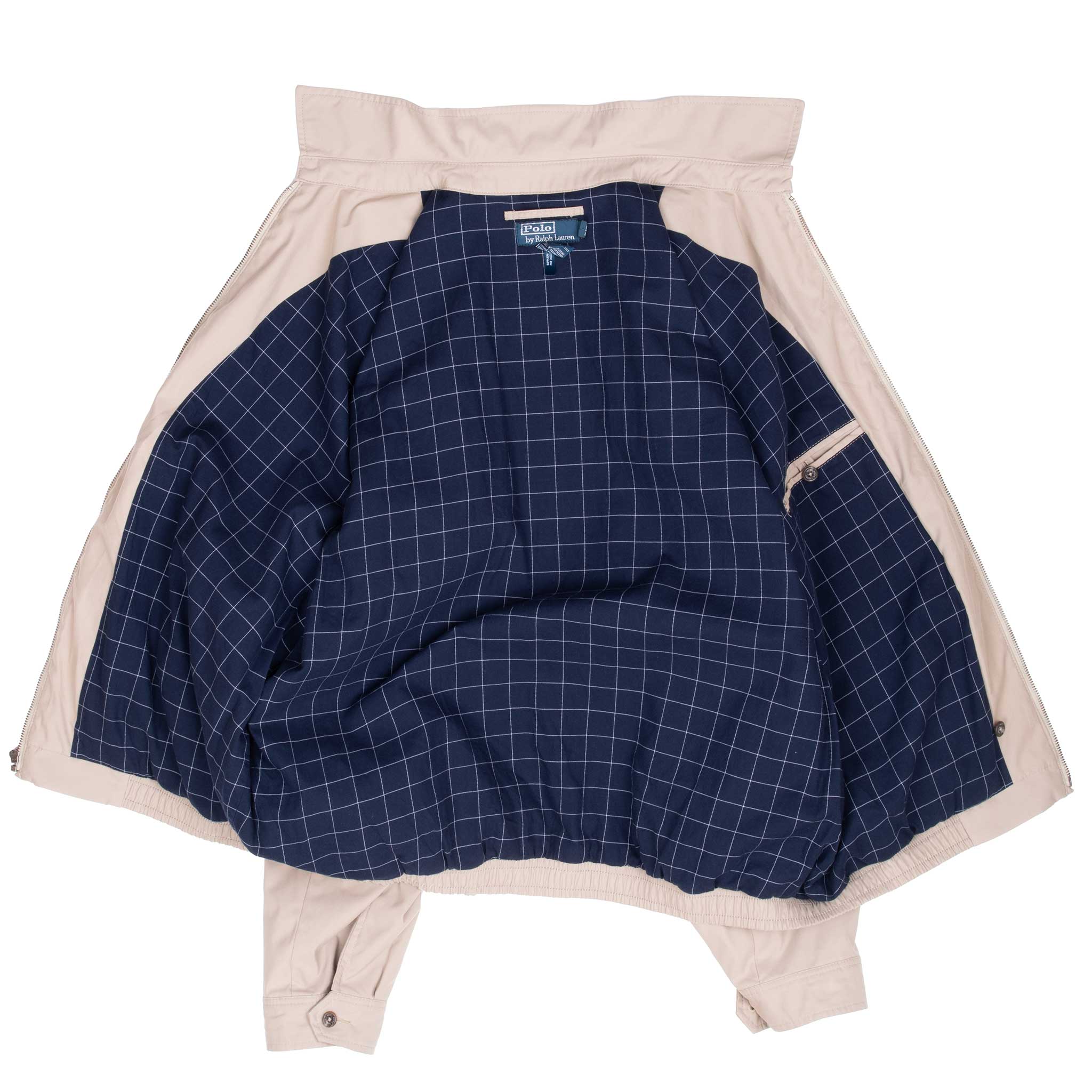 Vintage Polo Ralph Lauren Beige Harrington Golf Jacket 1990S Size XL