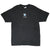 Full front view of black BMW Motorcycles T-shirt with small chest logo