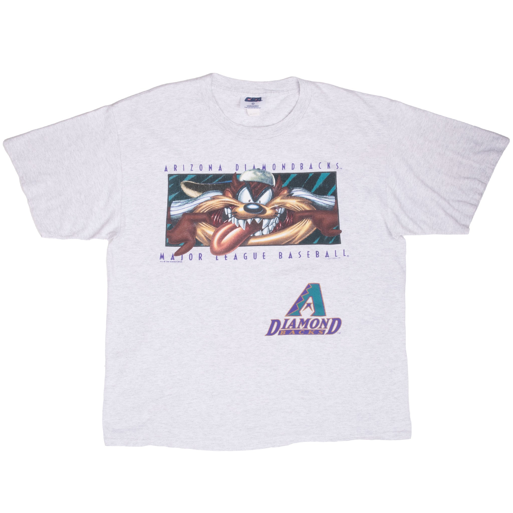 Vintage Mlb Arizona Diamondbacks Looney Tunes Taz 1998 Tee Shirt Size XL