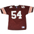 Front of brown Cleveland Browns Champion jersey with white number 54 and striped sleeves