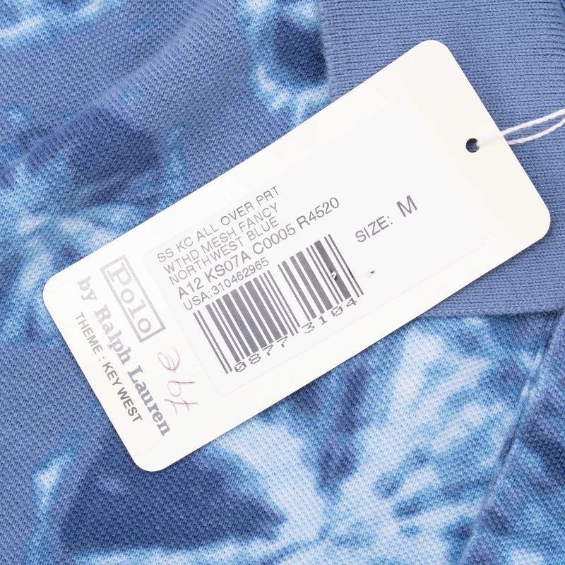 Vintage Ralph Lauren Key West Blue Polo Shirt 1990S Size Medium Deadstock