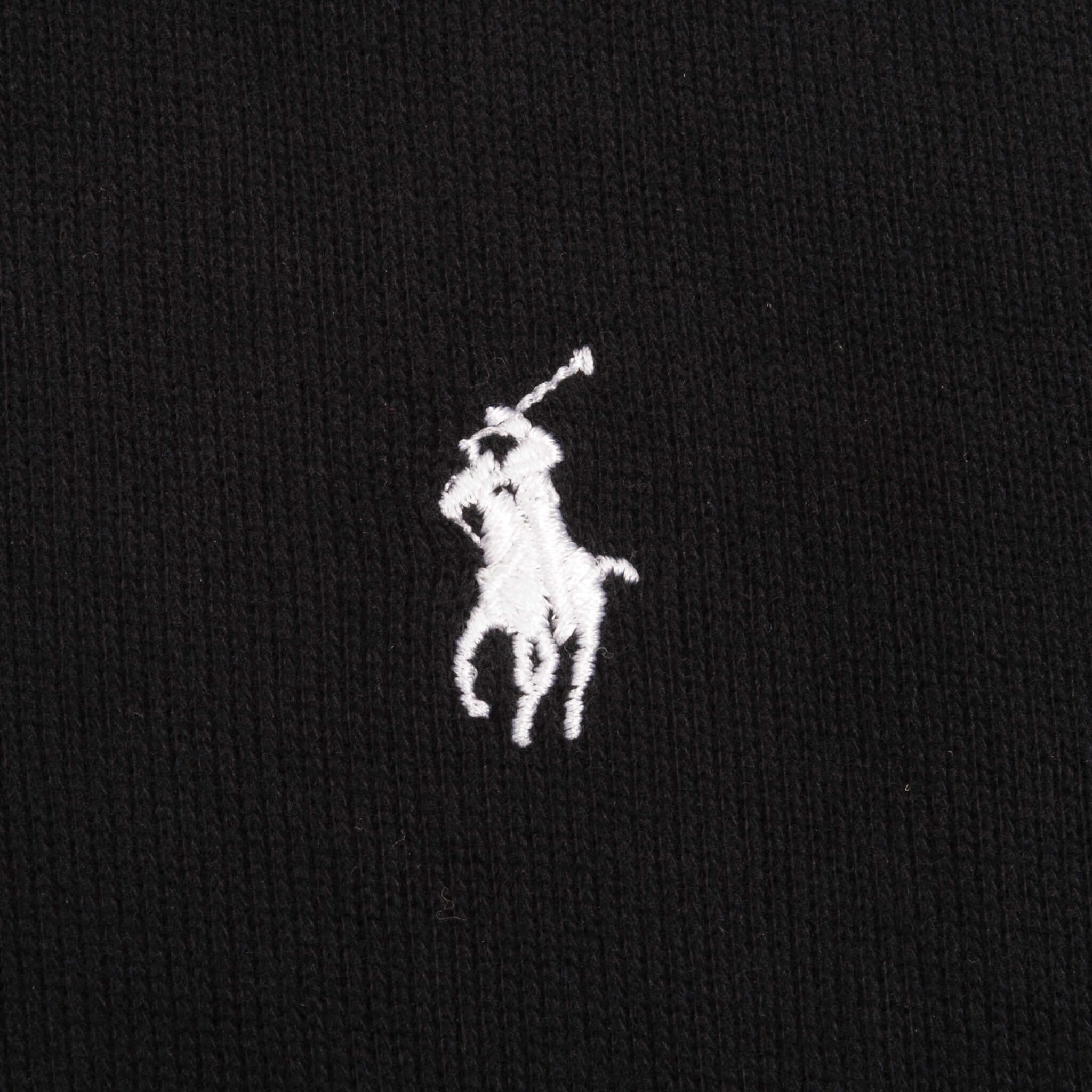 VINTAGE POLO RALPH LAUREN BLACK QUARTER 1/4 ZIP SWEATER 1990S SIZE XL
