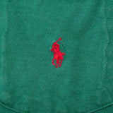 Vintage Polo Ralph Lauren Green Pocket Tee Shirt 1990S Size Large Made In Usa With Single Stitch Sleeves