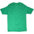Back of plain green short-sleeve T-shirt