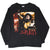 Full front view of black Garth Brooks long-sleeve shirt with concert graphic
