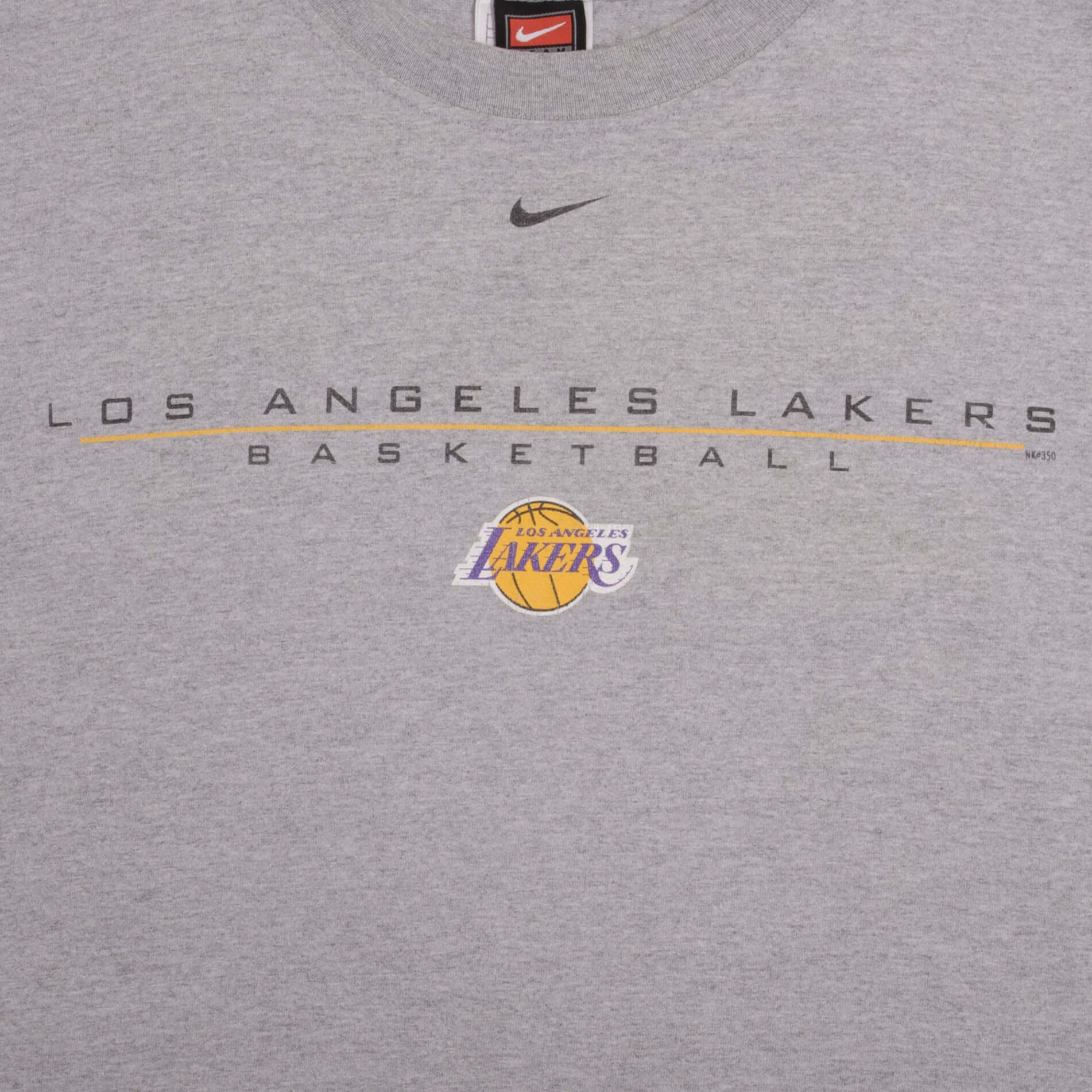 Vintage Nike NBA Los Angeles Lakers 1990s Nike Team Gray Tank Top Tee Shirt Size XL