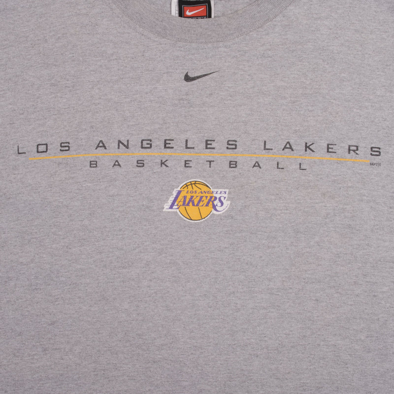 Vintage Nike NBA Los Angeles Lakers 1990s Nike Team Gray Tank Top Tee Shirt Size XL