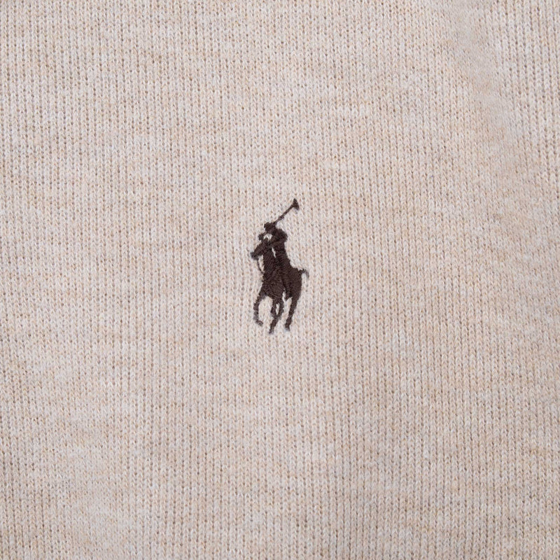 Vintage Polo Ralph Lauren Beige 1990S Quarter 1/4 Zip Sweater Size 2XL